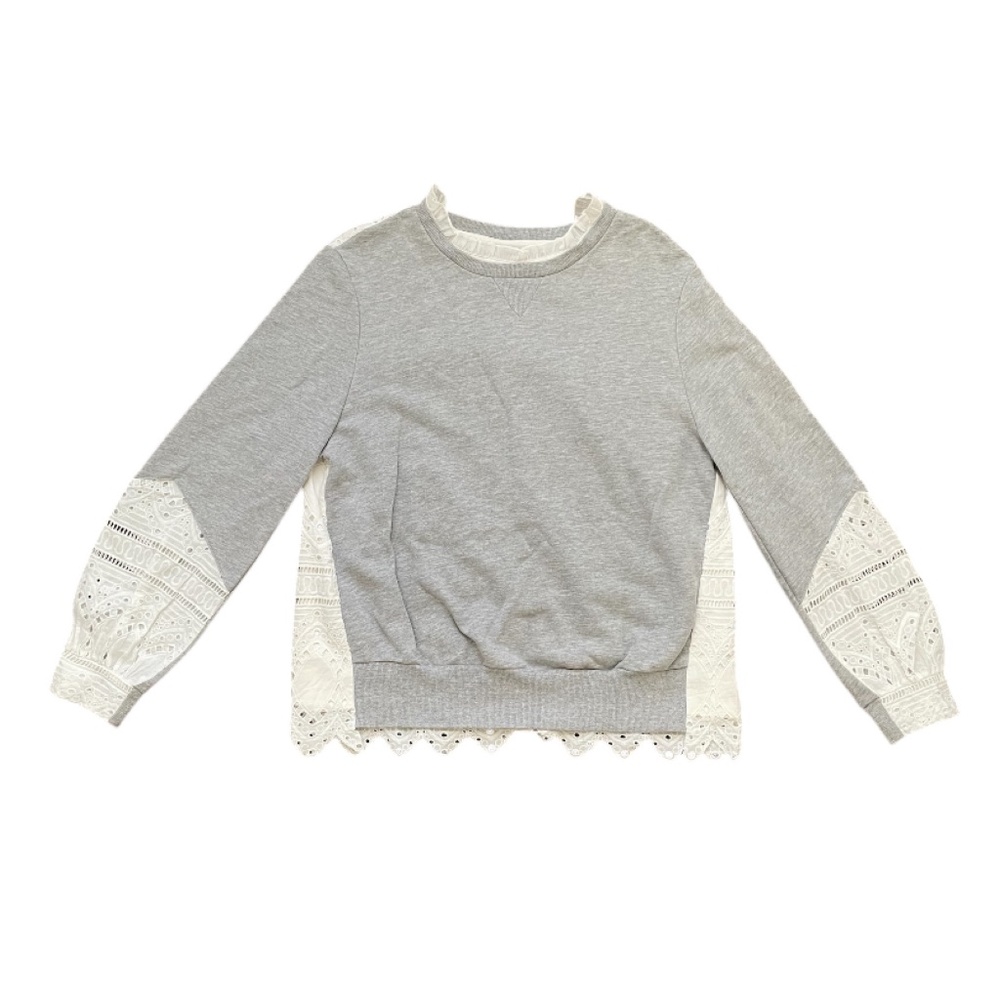 Bread n Butter Gray Contrast Sweatshirt Size Medium